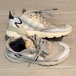 Adidas Cream and Black Sneakers